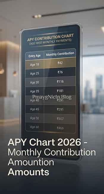 Atal Pension Yojana chart - monthly contribution by age
