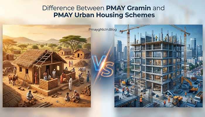 PMAY-G vs PMAY-U comparison - rural and urban housing schemes difference