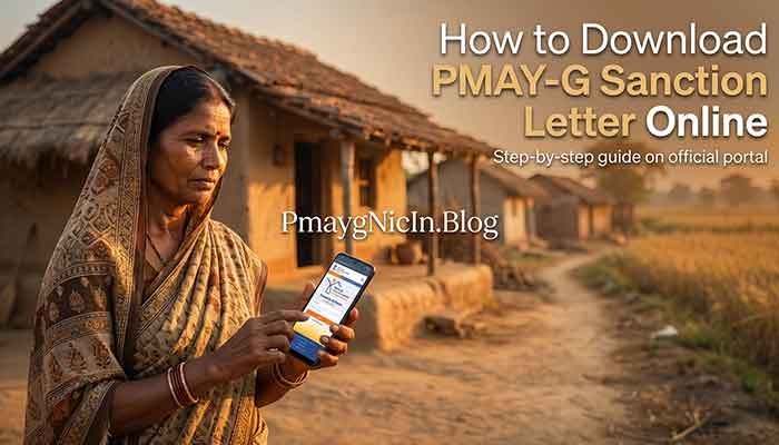 PMAYG sanction letter download process on smartphone
