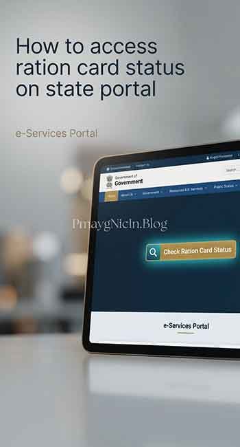 State PDS portal ration card status check page