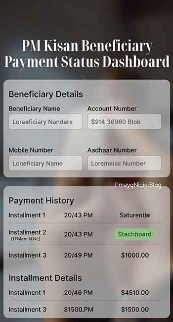 PM Kisan payment status details and installment history