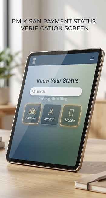 PM Kisan beneficiary status check page