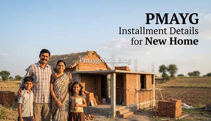 A family happy with their new home under the PMAYG scheme